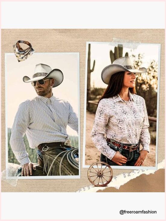 Straw Cowboy Hat with Studded Leather Band - Shapeable Wide Brim for Women and main image 6